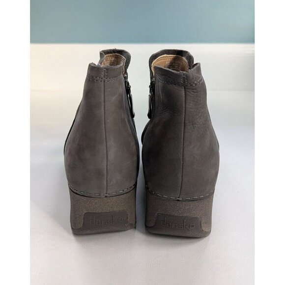 New Dansko Carley Milled Grey Nubuck Leather Boots Size 39/8.5 - Picture 7 of 8